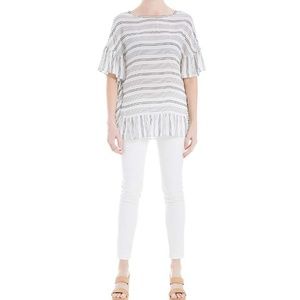 Max Studio orianne oversized ruffled tunic top